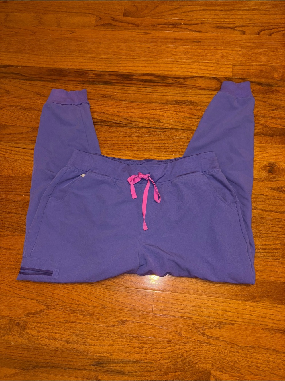 Figs | Amethyst Purple Zamora Joggers with Pink Drawstring size XXL